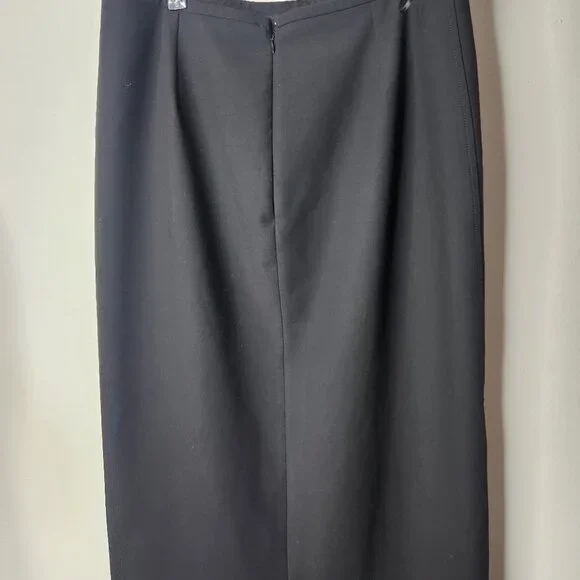 J Crew Pencil Midi Skirt Four Season Stretch Size 14 Black Carreman - Picture 5 of 9